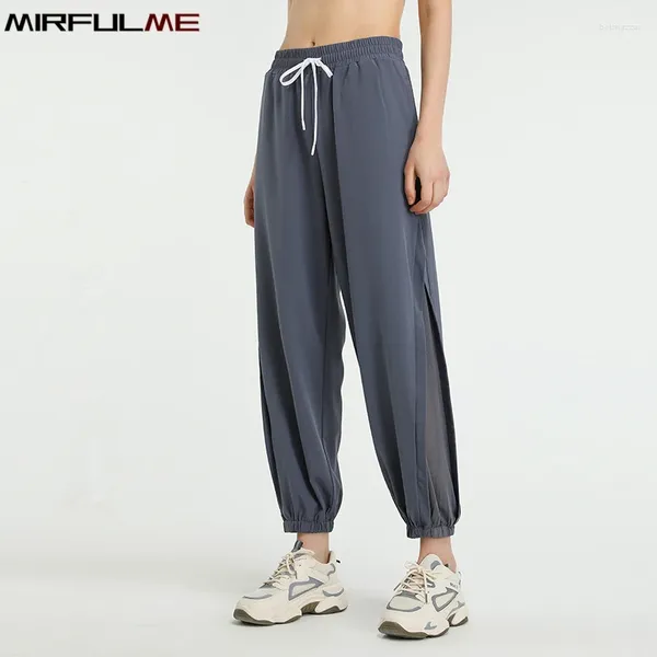 Pantaloni attivi Donne sciolte Yoga Harem Pantoni Mesh Legging sport traspiranti con tasca Bloomer a secco Bloomer Girls Jogger