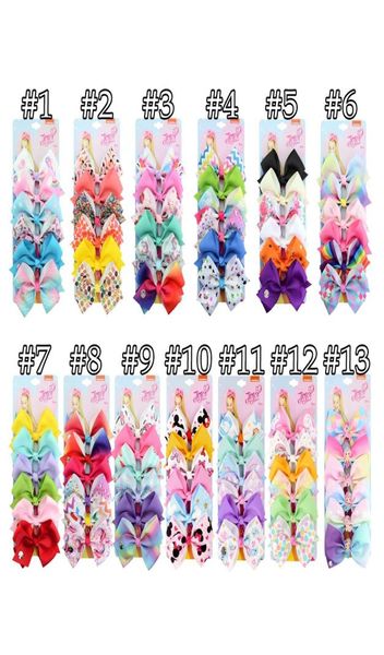 78 cor 5quot jojo cabelos lajes menina colorida impressão barrettes acessórios de cabelo arco -íris