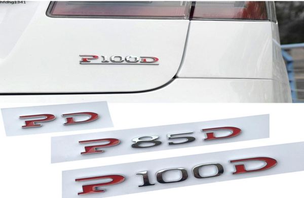 Tesla Model 3 X S Roadster P100D için Araba Gagası Krom Abs Amblem Rozeti P85D P90D 85 100 Logo Etiketleri Araç Aksesuarları7487514