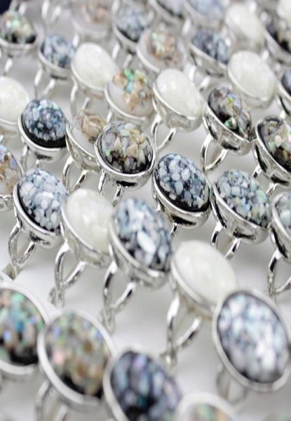 Mescola il colore da 20 pezzi alla moda placcata in argento Gioielli anelli di dito semplici per donne Factory a buon mercato 6259652