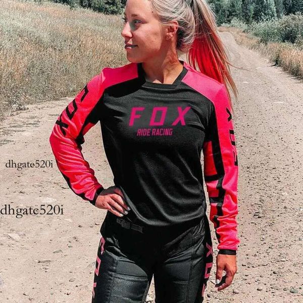 Fox Racing Women Tshirt Kadın Enduro Gömlek Off-Road Motocross Fox Ride Racing Downhill Jersey Kadın Uzun Kollu Dağ Bisikleti Döngü
