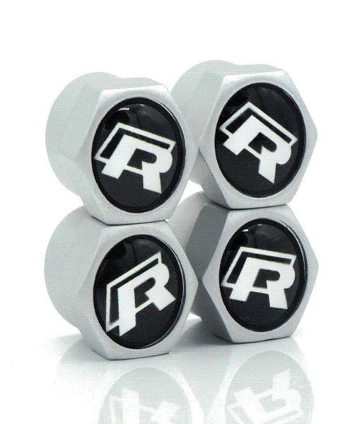 4 pezzi di auto-stile r logo Valvole per ruota per auto per auto per VW Scirocco CC Golf 7 Golf 6 Mk6 Polo GTI Tiguan Accessori4109041