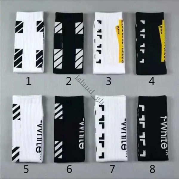 Fashion Offs Designer Socks Socks Women Uomini di alta qualità Offs Cotton All-Match Arrow XXX Stampa Black White Mixing Football Basketball 5380