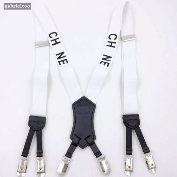 Designer de presentes de festa Strap letra clássica impressão strap calça feminina cinta preta, branca, vermelha cáqui