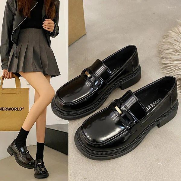 Kleiderschuhe Lolita Japanische Mädchen Plattform Schwarze Slipper Retro Runde Toe Mary Janes Frauen Cosplay JK Uniform Plus Size 42