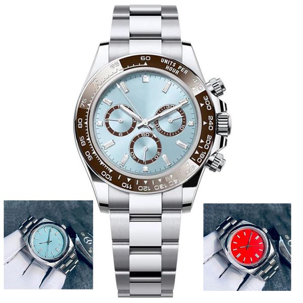 Relógio de cerâmica masculina Mecânica automática 41mm Todos os aço inoxidável Fuckle Swimming Red Face Watch Sapphire Luminous Watch Montre de Luxe Aaaaaa Watch Luxury