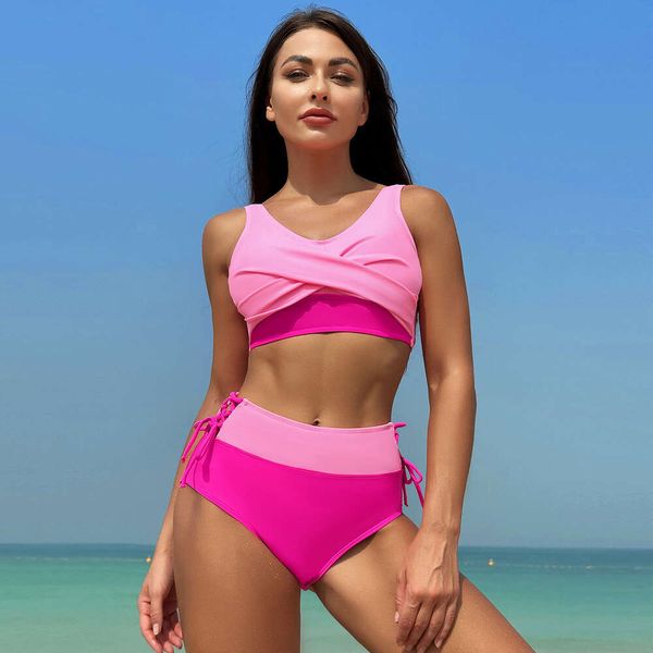 2024 New Women's Instagram Style Sexy High High Weling Swing Swing Swingsuit Bikini F41732