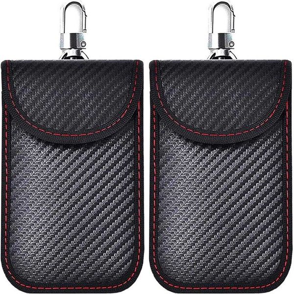 Contaglia Faraday per chiavi dell'auto Borsa Faraday Chiave Chiave Blocking Caspa Keyless Entry Keys Case RFID Blocker Block per la sicurezza 2745