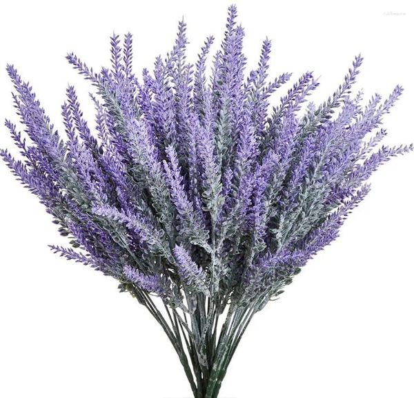 Dekorative Blumen Weizenspike 5 Gabel Simulation Lavendel Pastoral Blütenpflanze Topf Plastik Falsches Blumenwert