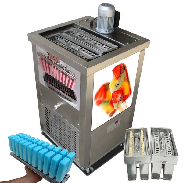 Máquina de picada de picolé de sorvete Ataforma Moldes Ataforma Brasil, fabricante de pirulito de gelo com 2 moldes finos e 1 alinhador, 123ml/cada bastão