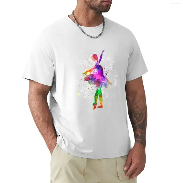 Herren Polos junge Frau Ballerina Balletttänzer Tanzen mit Tutu T-Shirt Blanks Grafik Edition Kurzarm Tee Männer Männer