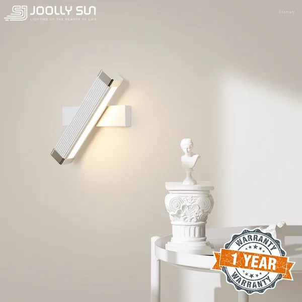 Wandlampe Joollysun Rotation Nachts Beleuchtung moderne verstellbare Wandleuchter für Schlafzimmer Wohnzimmer Dekor montiertes Nachtlicht montiert