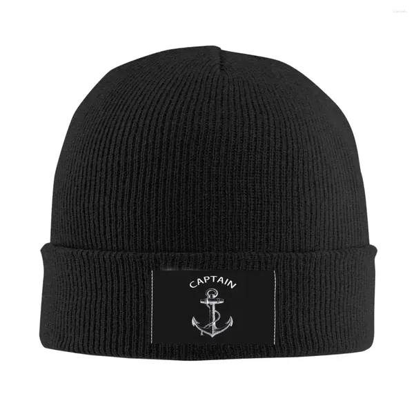 Berretti Capitano Anchor Cap berretto Cap unisex inverno Calda cofano Homme Cappello da maglia da esterno Ski nautico marinaio nautico Avventura teschi berretti Cappelli