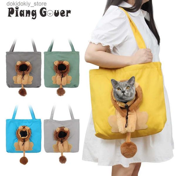 Собачья перевозчика кошачьи перевозчики Canvas Pet Bag Searing Travel Mini Dog Sumbagembag Portable Heathable Mite Lion Lion Lion