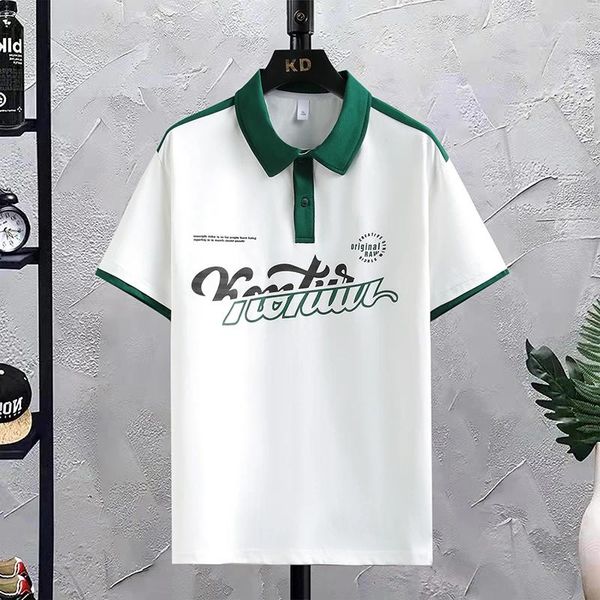 Männer Polos 2024 Sommer Korean Fashion Polo Shirt Baumwolle Kurzarm T-Shirt Männer England Style Casual Plussize Sport Tops