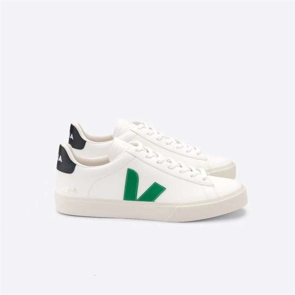 Casual 2024 Schuhe Vejaon Französisch Brasiliengrün Earth Grün mit kohlenhydratarmen Leben gegen Bio-Baumwolle Flats Plattform Sneakers Klassische weiße Designerschuhe Trainer mit Box OK OK