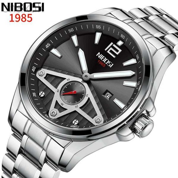 Нарученные часы Nibosi Workes Watches for Men Top Brand Brand Mens Mens Watch Водонепроницаемые часы Businewatch Business Quartz Relogio Masculino D240417