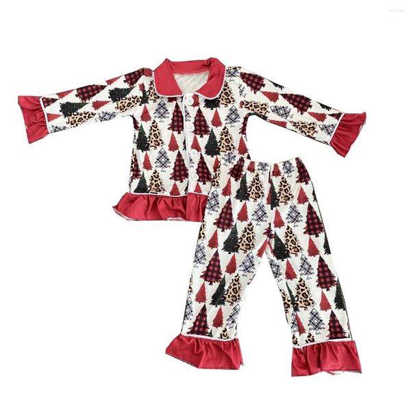 Set di abbigliamento per bambini alla moda abita natalizia per bambini piccoli pigiami boutique baby boutique