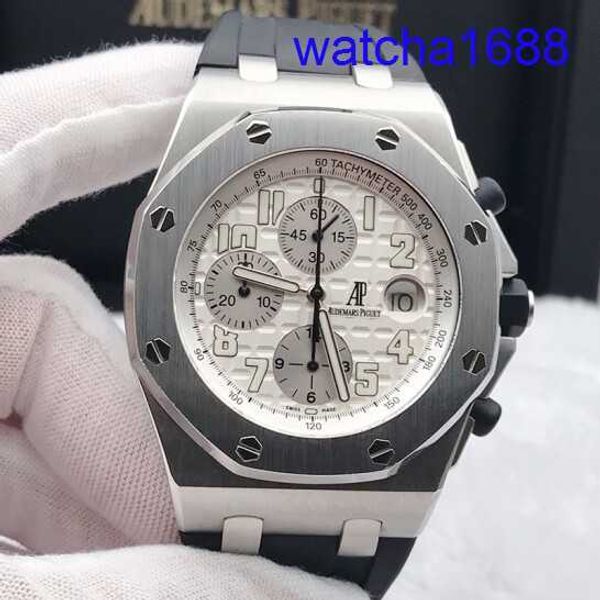 Swiss AP Wrist Watch Royal Oak Offshore Precision Steel 26020 Mecânico automático de 42mm Data Timing e anti -magnético relógio masculino