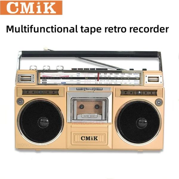 Lautsprecher tragbare tragbare Retro -Radio -Nostalgic Old Tape Recorder Multifunktion Player HiFi Audioqualität USB Stick Bluetooth -Wiedergabe