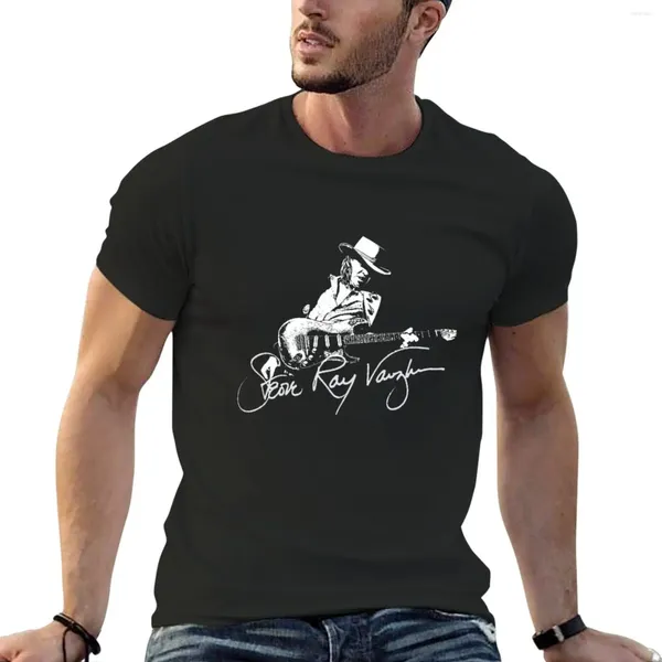 Polos masculinos Stevie Ray Vaughan Hand uma guitarra camiseta camisa suor Funny T camisetas Tops Mens camisetas gráficas