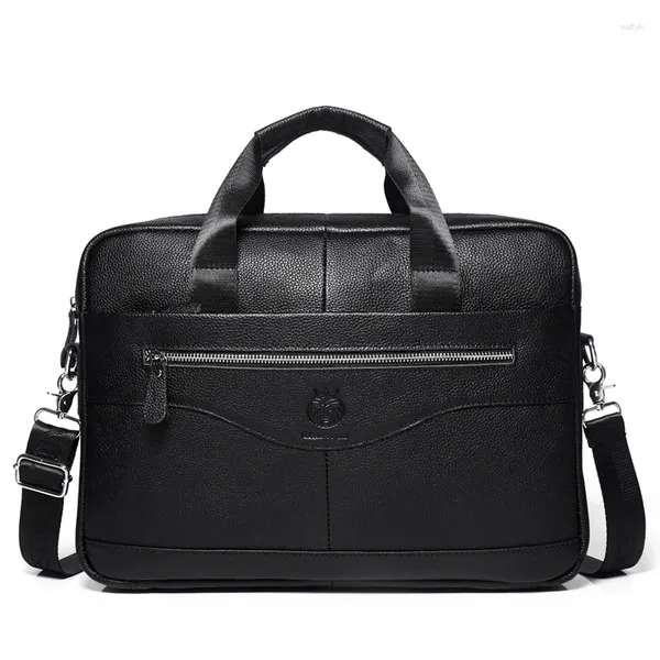 Evrak çantaları moda vintage orijinal deri erkekler için lüks çanta dizüstü çantalar evrak çantaları ofis balı bilgisayar çantası br