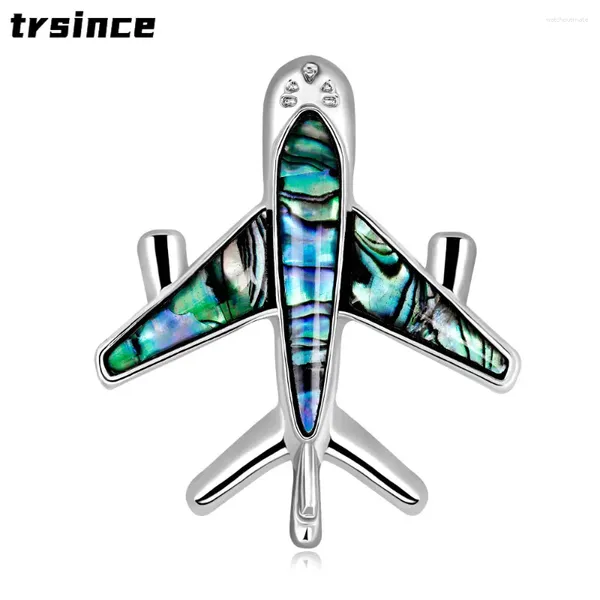 Broches Fashion Shell Series Creative for Women Luxury All-Match Personality Airplane Broche Ladies Corsage Pin de colarinho masculino