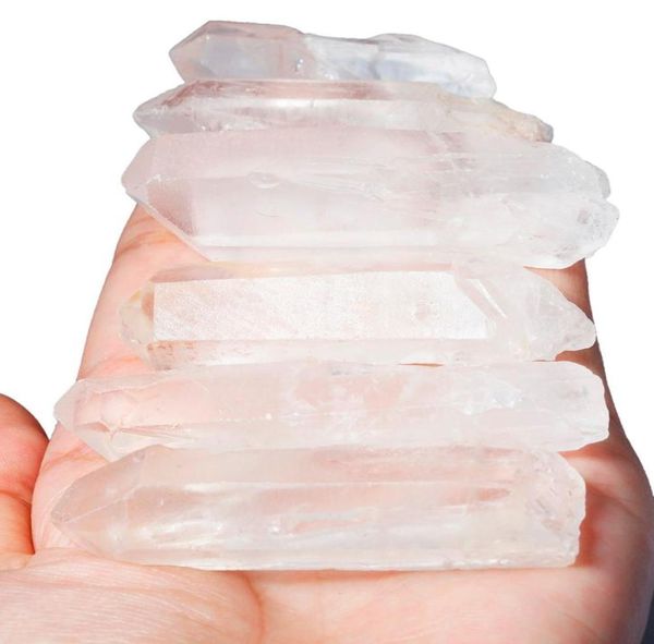 Tumbeelluwa 1lot 10pc Natural Rock Quartz Raw Ray Cround Stone Healing Reiki Crystal Sticks Mineral Образец 15 quot29 quot9974384