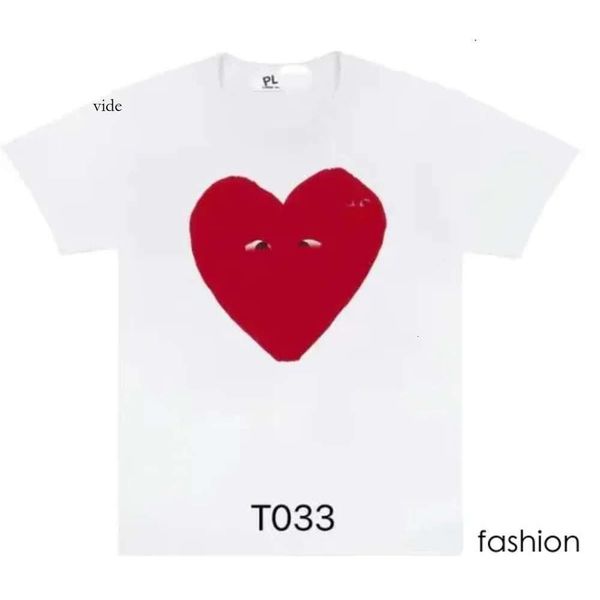 Play Tshirt CDG Brand Magliette da uomo T-shirt più nuove da uomo Designer Shirt Fashi