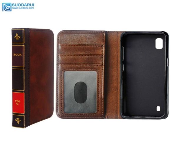 Caixa de celular de couro Flip para Samsung Galaxy A10 A20 Carteira da capa Retro Bíblia Vintage Business Pouch8135353