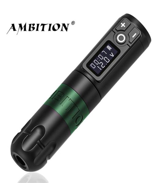 Ambition Soldies Wireless Tattoo Pen Acterul с портативным мощным моторным цифровым светодиодным дисплеем для Body Art 2201074378601
