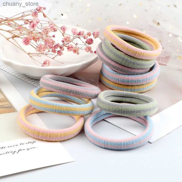 Elastici per capelli 5 pezzi coreani Colorful Hair Band Accessori per donne per donne Ties di alta qualità Ties Gum Cannone Holder Holder Styling Tools Y240417