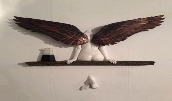 Kunstskulpturen Wand 3d für Wohnzimmer Schlafzimmer Dekoration Wohneinrichtung Garten Statue Kunstwerke Engel Wings SD 2103265814898