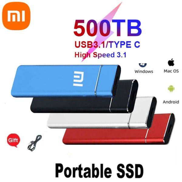 Cartões xiaomi alta velocidade 2TB 4TB 16TB SSD SSD portátil Estado sólido Externo disco rígido DISTURO USB3