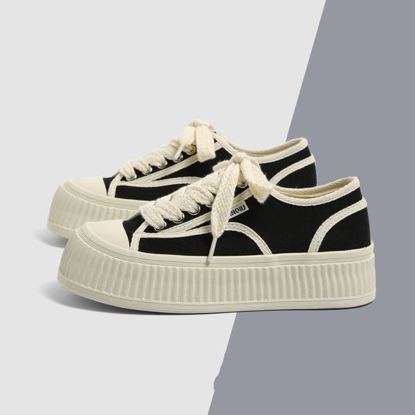 Mode Canvas Sneaker atmungsaktive Schuhe für Frauen lässig Sneakers Fashion Sports Schuh komfortable Höhe zunehmen