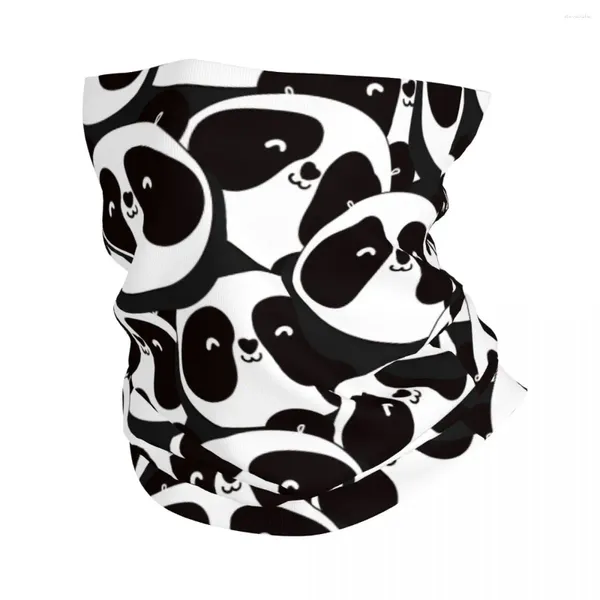 Schals Panda Cartoon Kawaii Tier Bandana Halsabdeckung Balaclavas Wickel Schal Mehrzweck Stirnband Wandern für Männer Frauen Erwachsene atmungsaktiv