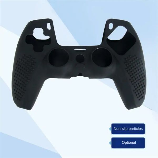 Alto -falantes Antislip craved água impressão de borracha capa de pele de silicone para PS5 Dualsense Controller com garras de polegar x2