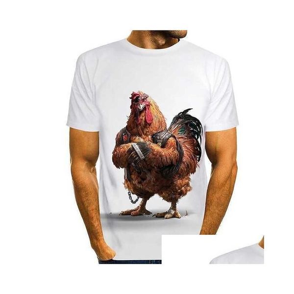 Herren T-Shirts T-Shirt Tee Lustige T-Shirts Grafik tierische Eichhörnchen rundes Hals blau grün gelb rot 3D-Druck täglicher Urlaub Kurzschlafen Dh2i7