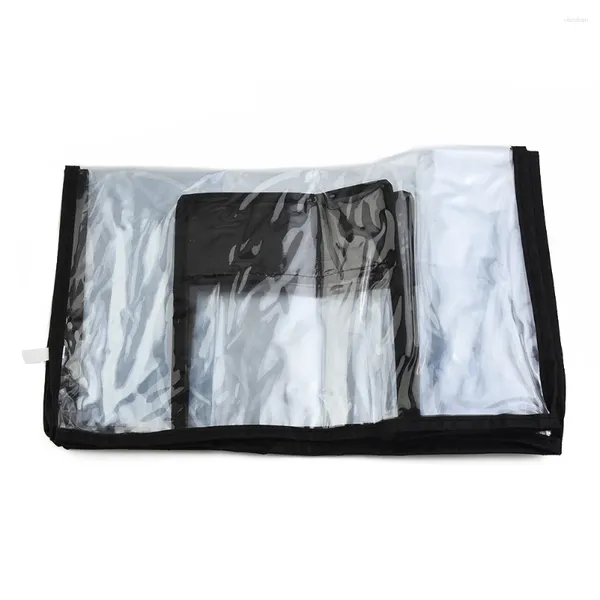 Bolsas de armazenamento Black Transparent Bagage Compartamento Proteção Capa à prova d'água à prova de poeira de pó de tamanho múltiplo de desgaste do desgaste Antrescratp
