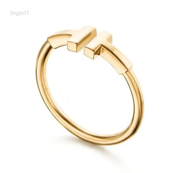 Anello di design della collana di Vancof Anello d'oro femminile Gold Gold Placcato Ring Anello da spina da uomo Anello perle perle Diamond Anello di titanio Sier Anello Rosa Gold Anniva