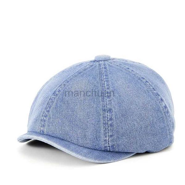 Boinas 2024 jeans octogonal chapéu de algodão boina papai hera cap man man Caps Caps D24417