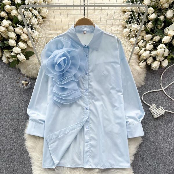 Женские блузки Clothland Women Elegant Flower Patchwork Blouse Blous