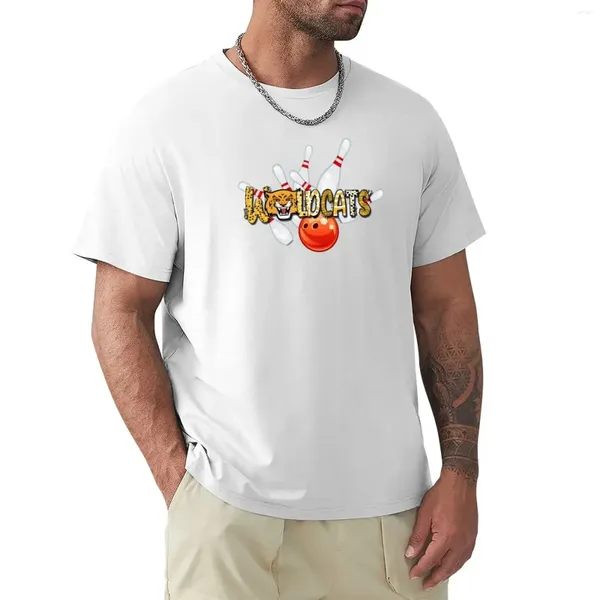 Herren Polos Wildcats Tenpin Bowling-Team T-Shirt Tier Prinfor Jungen süße Kleidung Männer T-Shirts
