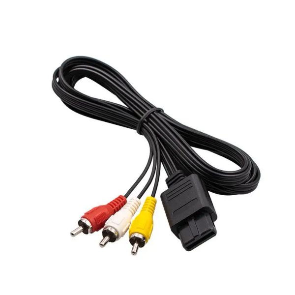 Cabos 1,8 metros de vídeo AV Video Av Cable cabo para Nintendo 64 N64, Super Nintendo SNES, Gamecube GC