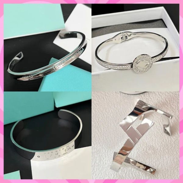 Bracciale bracciatore di gioielli in argento bracciale bracciale da donna uomini di banco nuovissimi 925 argento placcati in oro oro a motivi a motivi a motivi