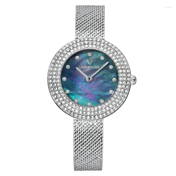 Avanadores de pulso Mark Fairwhale Mulheres Moissanite Fashion Luxurz Watch Watches Lady Watches Starry Sky Sky Trendy Womens Wreistwatch
