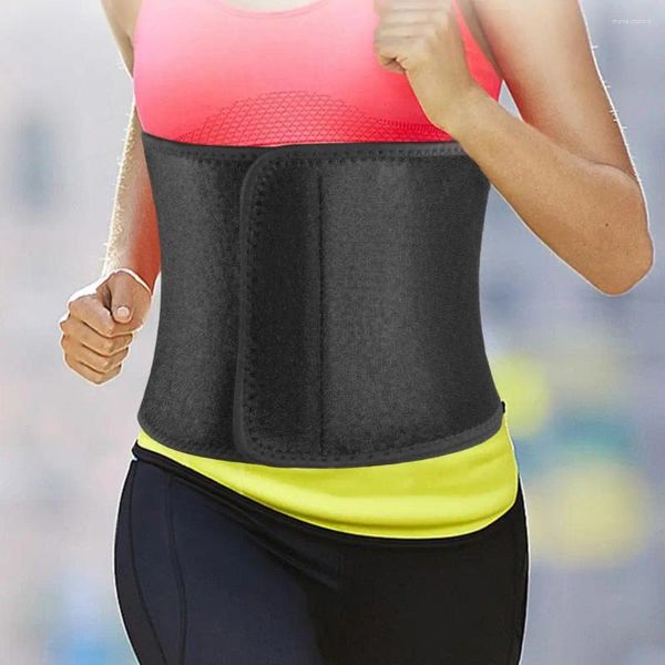 Supporto in vita Fitness Belt Belt Fanda di sudore regolabile impermeabile con nastro per fissaggio tascabile per una pancia in forma comoda