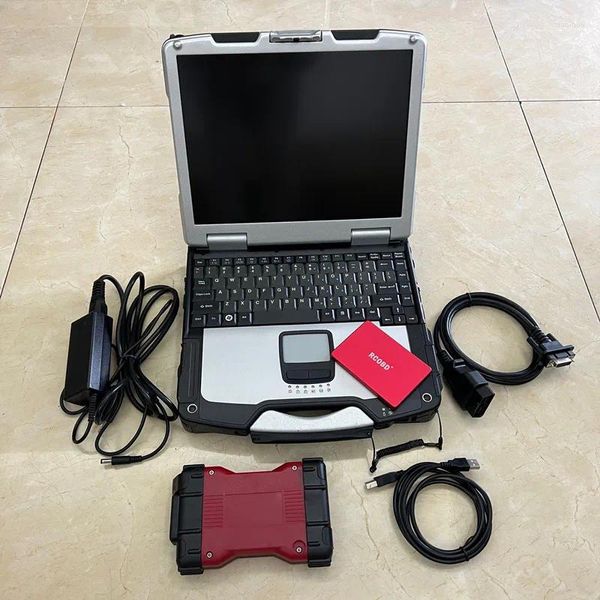 VCM 2 Full Chip Pro Diagnostic Scanner IDS V120 Software SSD CF30 Laptop (4G) Touch Screen pronto per funzionare