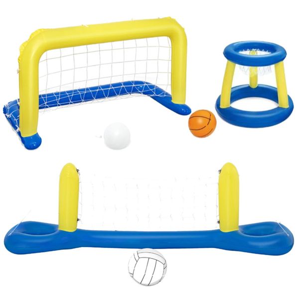 Jogo de praia para crianças adultas parentchild piscina piscina inflável de vôlei basquete portão de handball portão de água esportes 240416