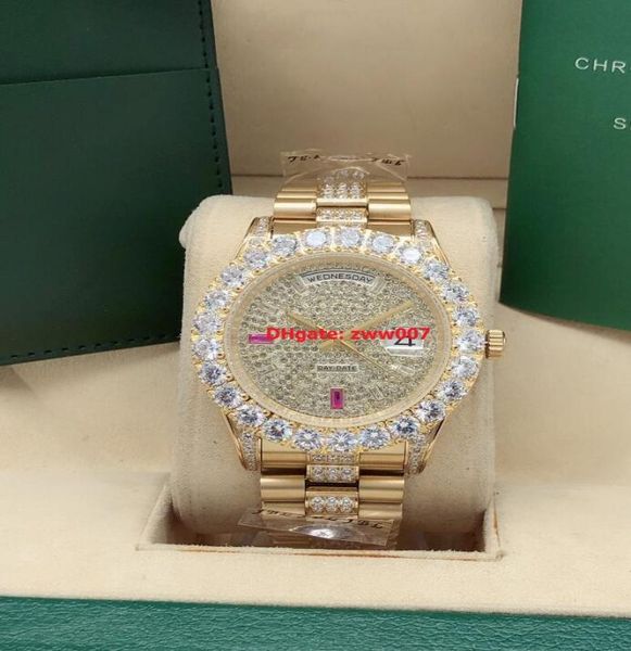 16 stile di alta qualità orologio di alta qualità 41 mm Daydate Presidente Diamond Bracciale Bezel 18K Gold Asia 2813 Movimento Mens meccanico MENS AUTOMATICO W3827983